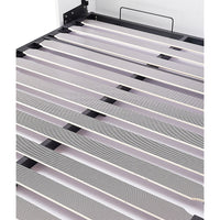 Queen Wall Bed in White – Space Saving Murphy Bed Kit with Silver Door Handle