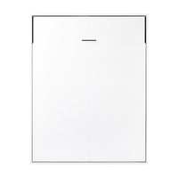 Queen Wall Bed in White – Space Saving Murphy Bed Kit with Silver Door Handle