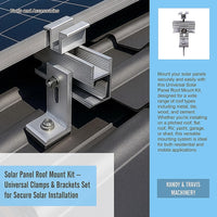 Solar Panel Roof Mount Kit – Universal Clamps & Brackets Set for Secure Solar Installation