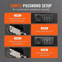 Key Cabinet Lock Box – 72 Key Capacity Wall Mount Secure Storage Organizer