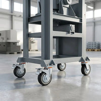 Heavy Duty Plate Caster Wheels Set 4 1200kg Swivel