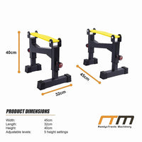 2x Deadlift Sling Racks Barbell Jack Squat Wedge