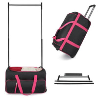 736.6 mm Heavy Duty Rolling Dance Bag with Garment Rack for Travel