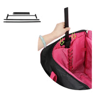 736.6 mm Heavy Duty Rolling Dance Bag with Garment Rack for Travel