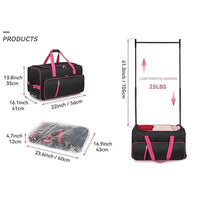 736.6 mm Heavy Duty Rolling Dance Bag with Garment Rack for Travel