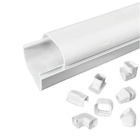 3" 17.6Ft Mini Split Line Set Cover Kit PVC for Air Conditioner