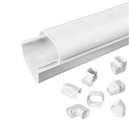 3" 17.6Ft Mini Split Line Set Cover Kit PVC for Air Conditioner