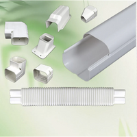 3" 17.6Ft Mini Split Line Set Cover Kit PVC for Air Conditioner