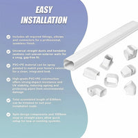 75mm 5.4m Mini Split Line Set Cover Kit PVC for Air Conditioner Installation