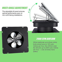 30W Solar Roof Vent Fan Exhaust Attic Ventilation for Home Garage Van