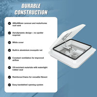 400x400mm Roof Vent Skylight for Caravan Motorhome