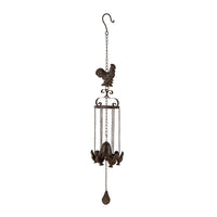 Cast-Iron Bell w Hanging Chooks 82cm
