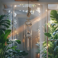 Hanging Cast-Iron Dragonfly Chimes w Bell 73cm