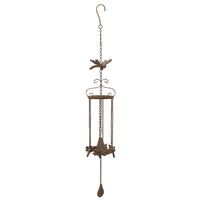 Hanging Cast Iron Dragonflies Chime w Bell 76cm