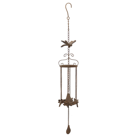 Hanging Cast Iron Dragonflies Chime w Bell 76cm