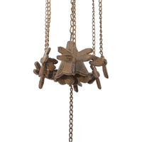 Hanging Cast Iron Dragonflies Chime w Bell 76cm