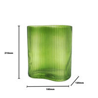 Suzhou Curved Vase Small Green