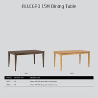 Allergo Dining Table 150cm Timber Dining Table - Cocoa