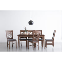 ALLEGRO Dining Table + 6x ASBEL Dining Chair  - Cocoa