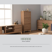 Hirado Tall Shoe Cabinet - Natural