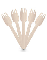 Disposable Wooden Fork (2000 Pcs) Wholesale Natural Color