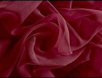 2 Long Drop Sheer Voile Curtains 590cm wide 270cm Drop Pinch Pleat + Hooks Wine