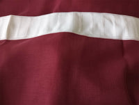 2 Long Drop Sheer Voile Curtains 590cm wide 270cm Drop Pinch Pleat + Hooks Wine