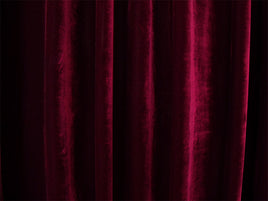 Long 4-Way Stretch Velvet Curtains 600x265cm with 30 hooks Pinch Pleat Burgundy