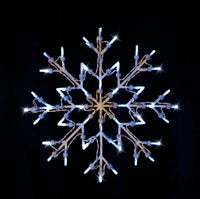 LED Snowflake Silhouette Flashing available in 2 Colors - Cool White