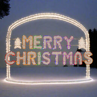 LED Merry Christmas Banner Ropelight Rainbow 270cm