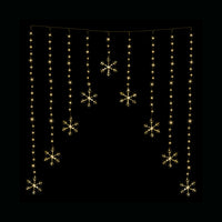 LED Snowflakes Curtain Lights avialable in 2 Colors - Warm White