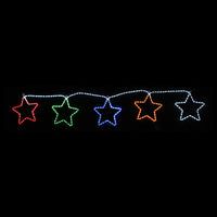 LED Ropelight 5 Stars Chain available in 2 Colors - Multicolor