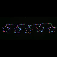 LED Ropelight 5 Stars Chain available in 2 Colors - Multicolor