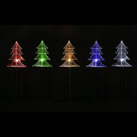 Solar Tree Shape Path Lights – 5 Pack, 38cm available in 2 Colors - Multicolor