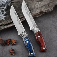 NNEOBA Forged Cleaver Kitchen Chef Knife -  With Cover (2pcs)