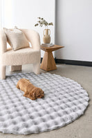 Bubble Washable Rug - Silver 100X100Cm