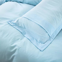 100% cotton Premium Doona Duvet Quilt Cover Set with Soft Pillowcases - Aqua-Queen