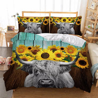 Nature-Inspired Floral Duvet Cover Set - Hypoallergenic Fabric-King