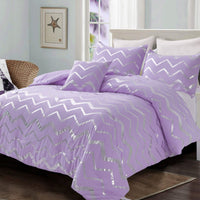 Soft Purple Comforter Set, King Size, Cozy 3-Piece Bedding with Pillowcases