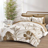 SOFT Floral Comforter Set, King Size, Plush Winter Bedding with Pillowcases