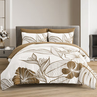 SOFT Floral Comforter Set, King Size, Plush Winter Bedding with Pillowcases