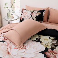 Soft Floral Comforter Set, King Size, Quilted Warm Bedding with Pillowcases