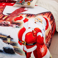 Holiday Cheer Christmas Queen Bedspread Set