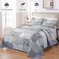 Nurturing Quilted Coverlet and Pillowcases Set: Perfect for Restful Sleep - Queen size