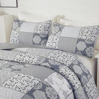 Nurturing Quilted Coverlet and Pillowcases Set: Perfect for Restful Sleep - Queen size