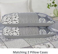 Nurturing Quilted Coverlet and Pillowcases Set: Perfect for Restful Sleep - Queen size