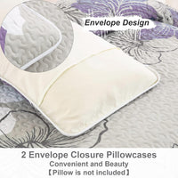 Serene Quilted bedspread and pillowcovers set: Enjoy Tranquil Comfort - Queen size