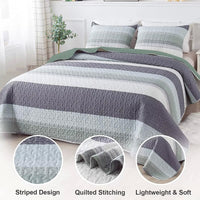 Ethereal Quilted Bedspread and Pillowcases Set: A Dreamy Addition to Your Home - Queen size