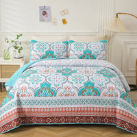 Opulent Quilted bedspread and pillowcovers set: Add a Touch of Elegance - Queen size