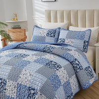 Vintage-Inspired Big Check Queen Bedding Set Cozy & Stylish